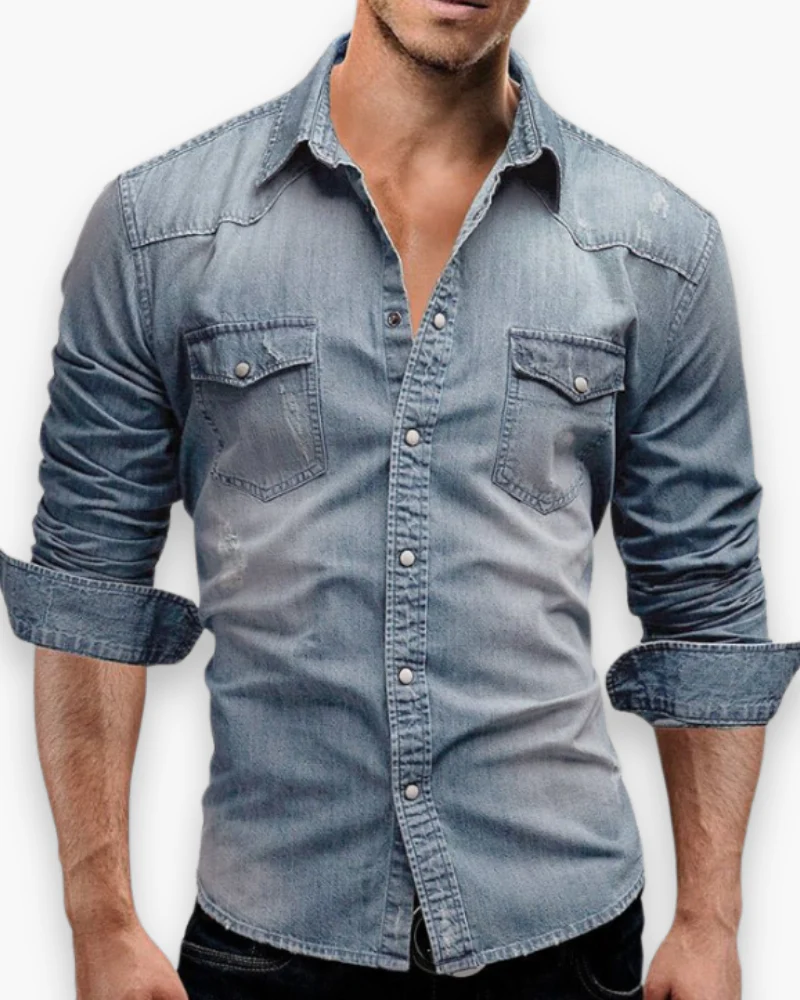 Chemise Jean Décontractée pour Homme | Style Intemporel – Image 2