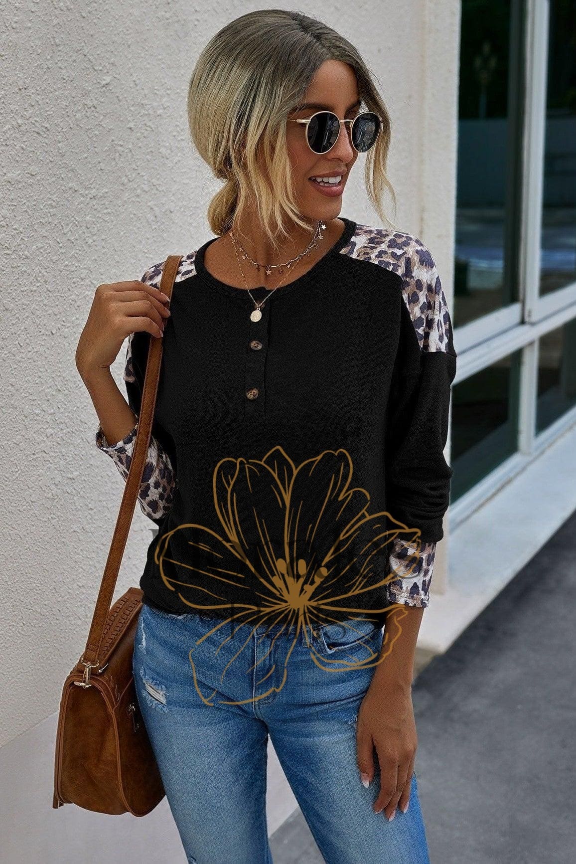Haut Bohème Chic Épaules Léopard – Image 5