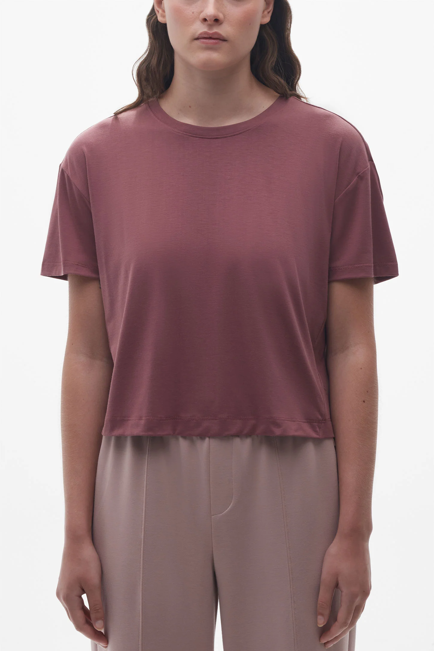 T-shirt col rond lyocell - Femme – Image 7