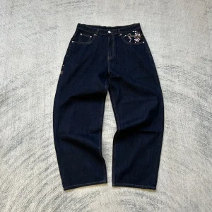 Pantalon Japonais Baggy |Brodé Sakura