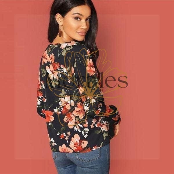 Blouse bohème noire – Image 2