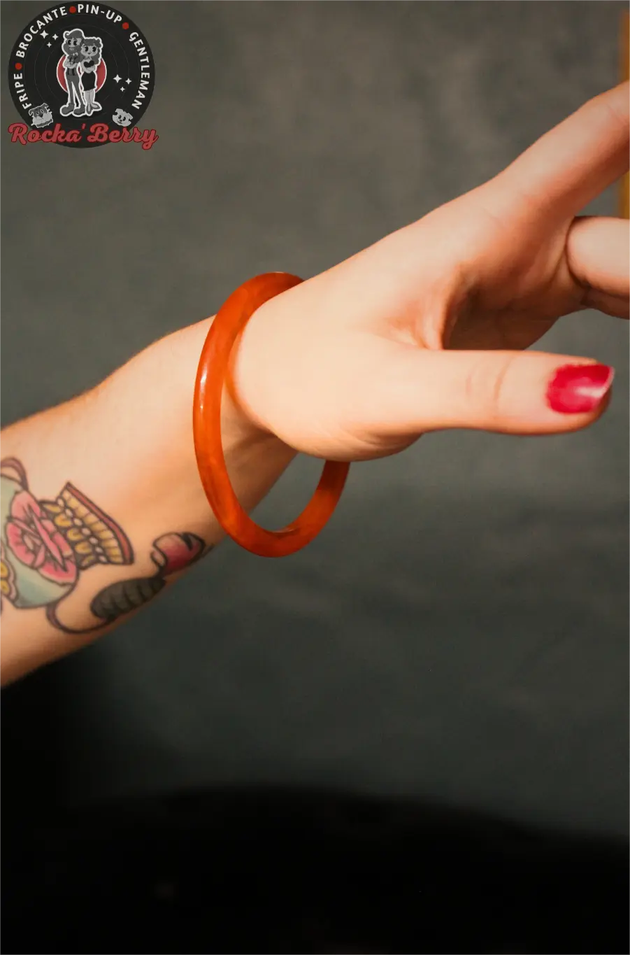 Bracelet Vintage Orange Ambré