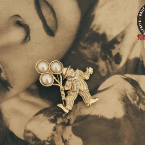 Broche Dorée Clown