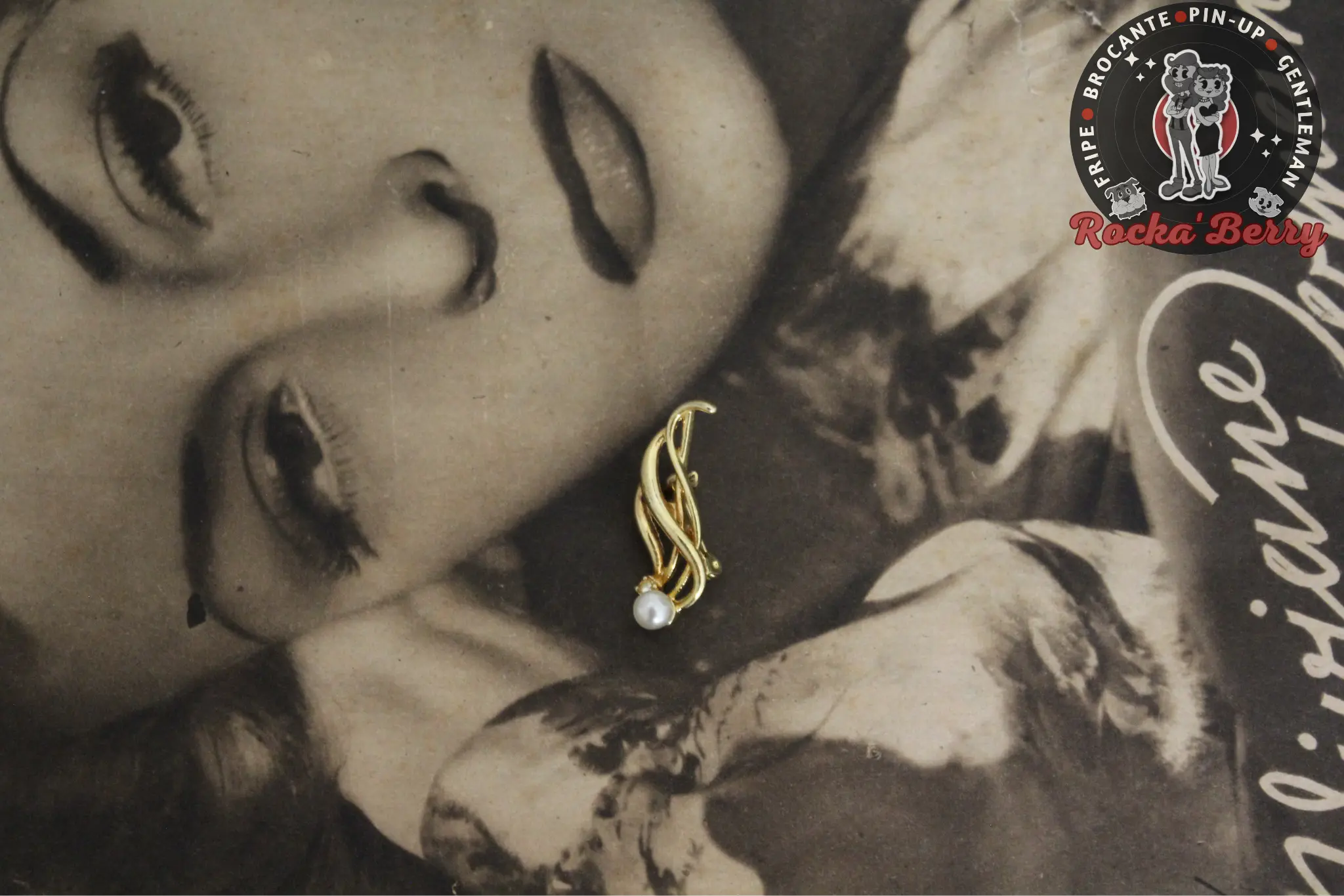 Broche Dorée Perle 2 – Image 3