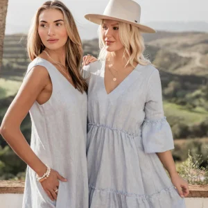 ROBE BONITA - Bleu oxford