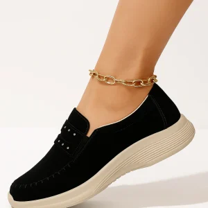 Chaussures plates cuir PU confort quotidien décontracté