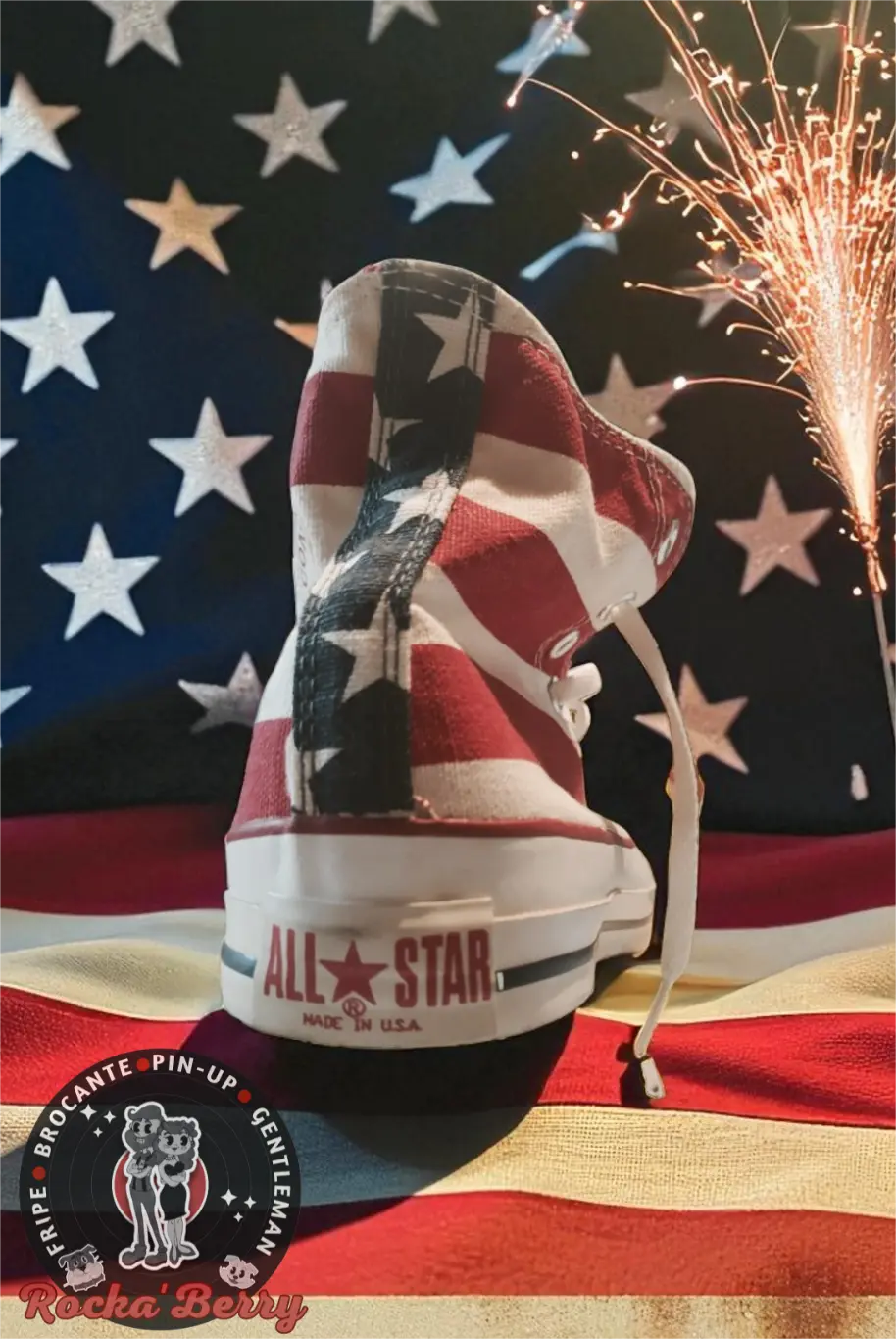 Converse Vintage Homme – 90s Made in USA – Stars, Stripes & Old School Spirit (42) – Image 4