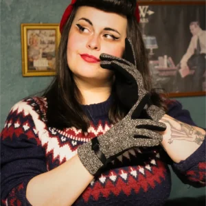 Gants Vintage : Noir & Gris