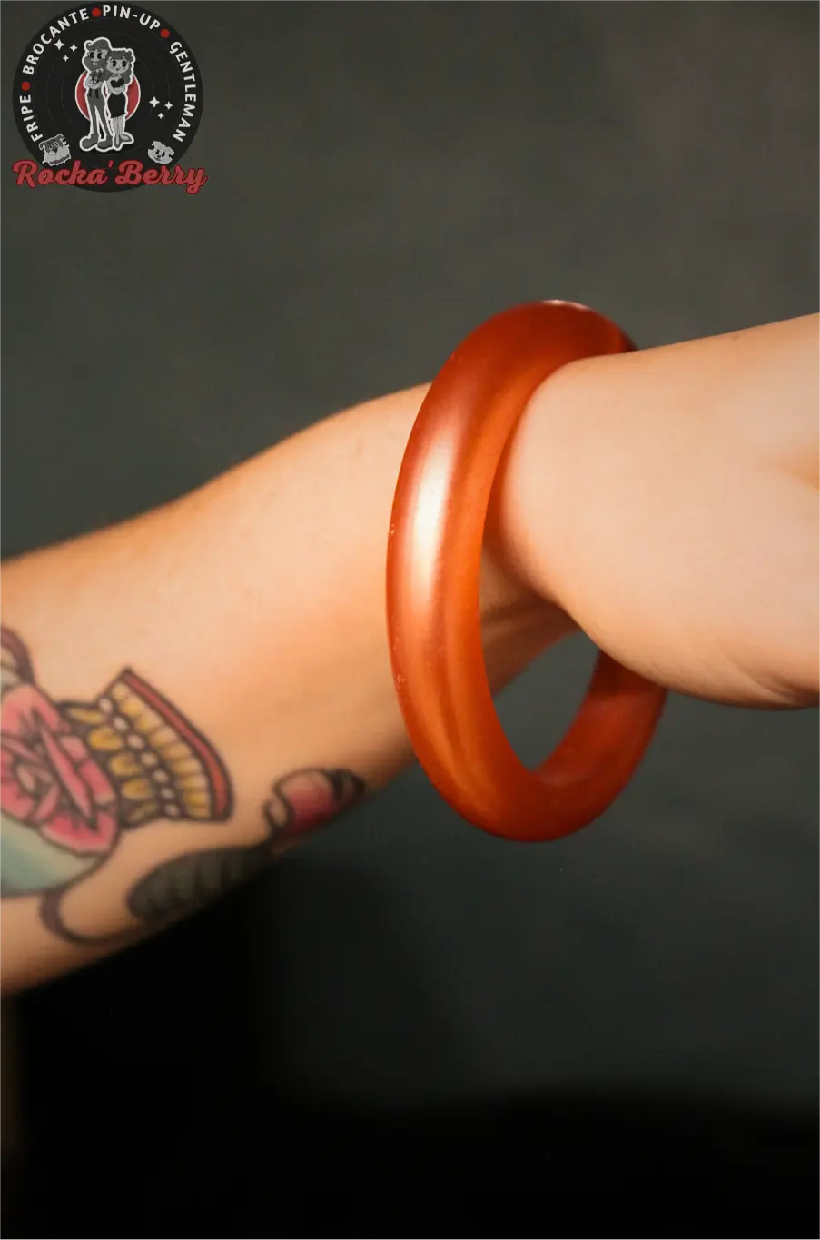 Gros Bracelet Vintage Orange