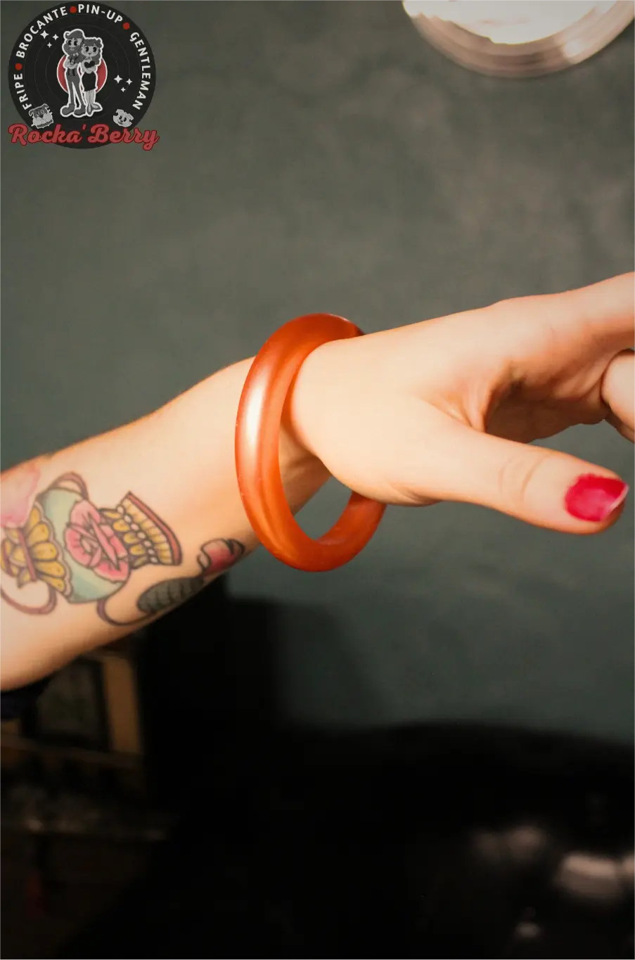 Gros Bracelet Vintage Orange – Image 3