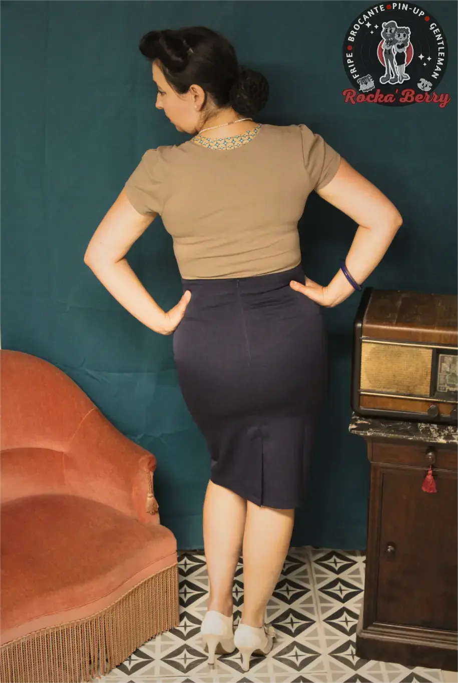 Jupe Crayon Pinup Rétro "Paula" - Banned – Image 2