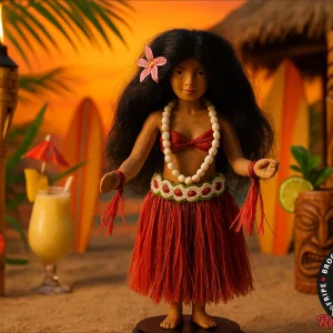 (Rare) Authentique Poupée Tahitienne Mareva - Année 60