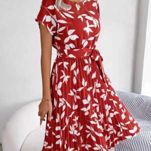 Robe Courte Évasée Fleurie – Alice