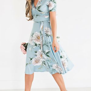 Robe Croisée Fleurie – Manon