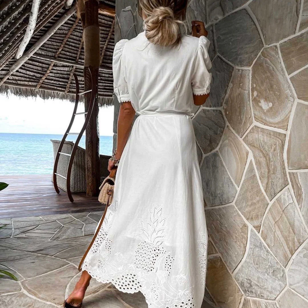 Camille – Maxi-Robe Fluide Et Élégante En Coton Et Lin – Image 2
