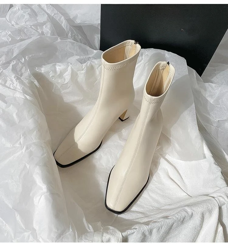 Bottines femme courtes marron effet brossé – Style et confort – Image 5