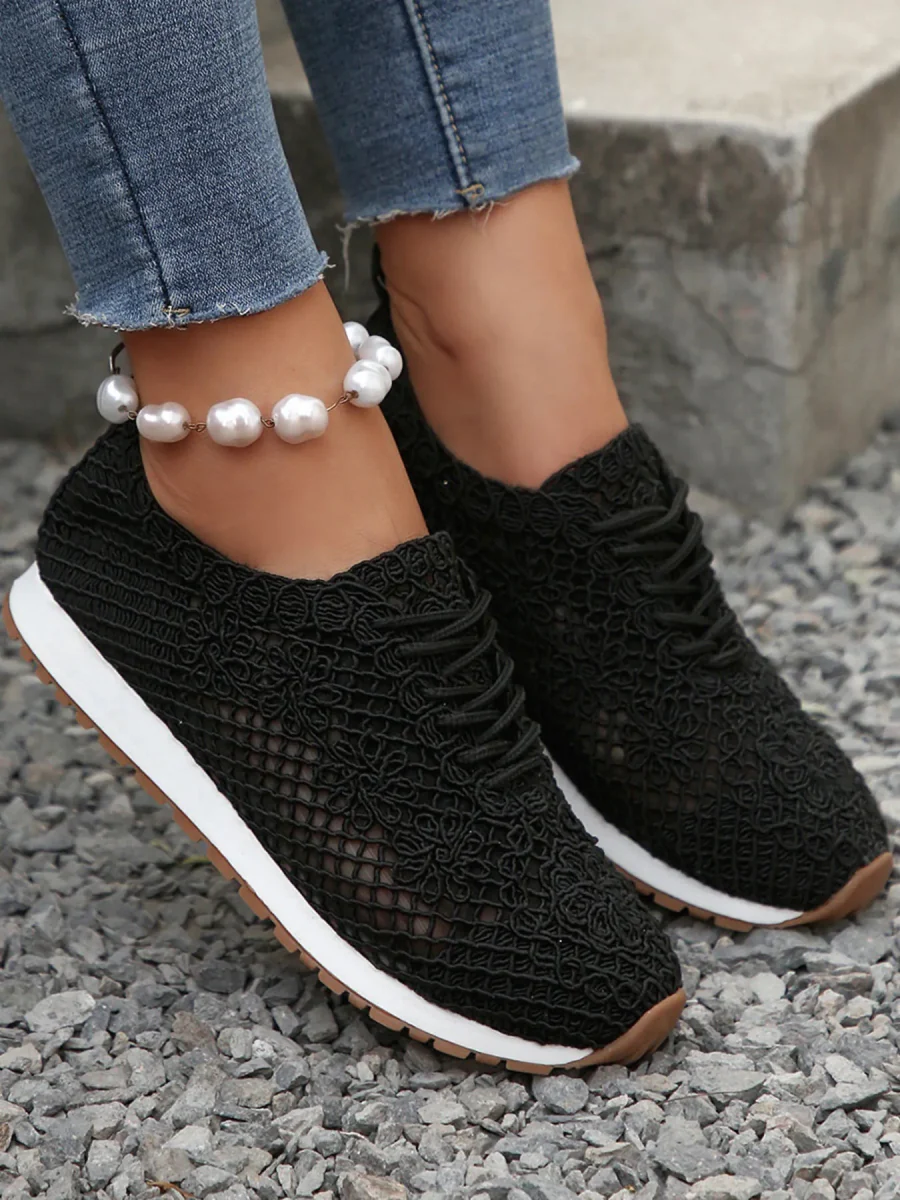 Ballerines plates en maille cuir pour usage quotidien élégant – Image 9