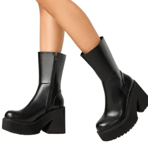 Barbara | Bottes à talons noires