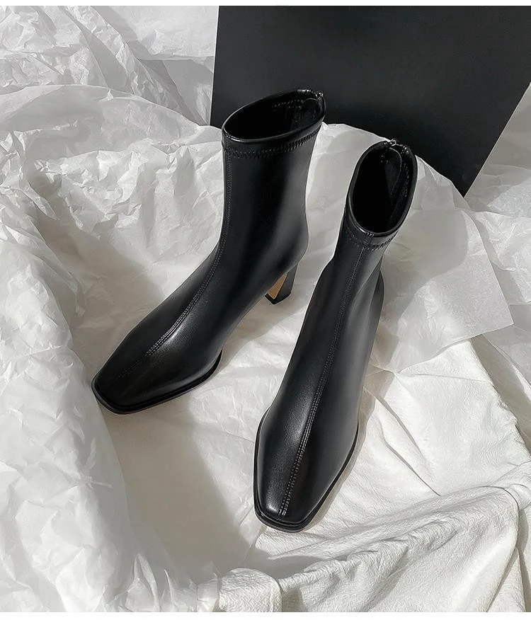 Bottines femme courtes marron effet brossé – Style et confort – Image 4