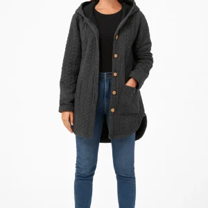 Parka à capuche surdimensionnée avec poches pour femmes