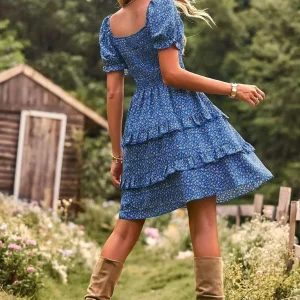 Robe Champêtre Bleue