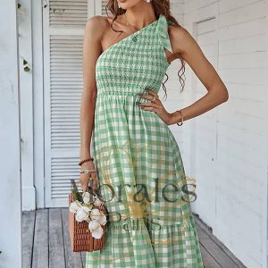 Robe Longue Champêtre Vichy