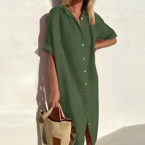 Gabrielle - Robe Chemise - Casual, Chic, Décontracté - Femme