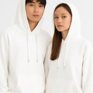 Sweat à capuche oversize unisexe coton polyester automne