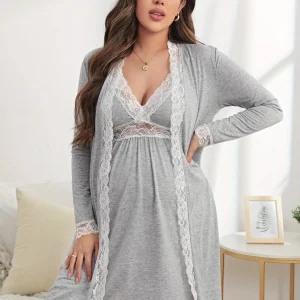 Ensemble Nuisette en Dentelle pour Femme Enceinte