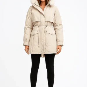 Veste d'hiver élégante pour femme avec capuche profonde - Design raffiné